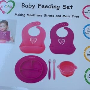 Pink Baby Feeding Set